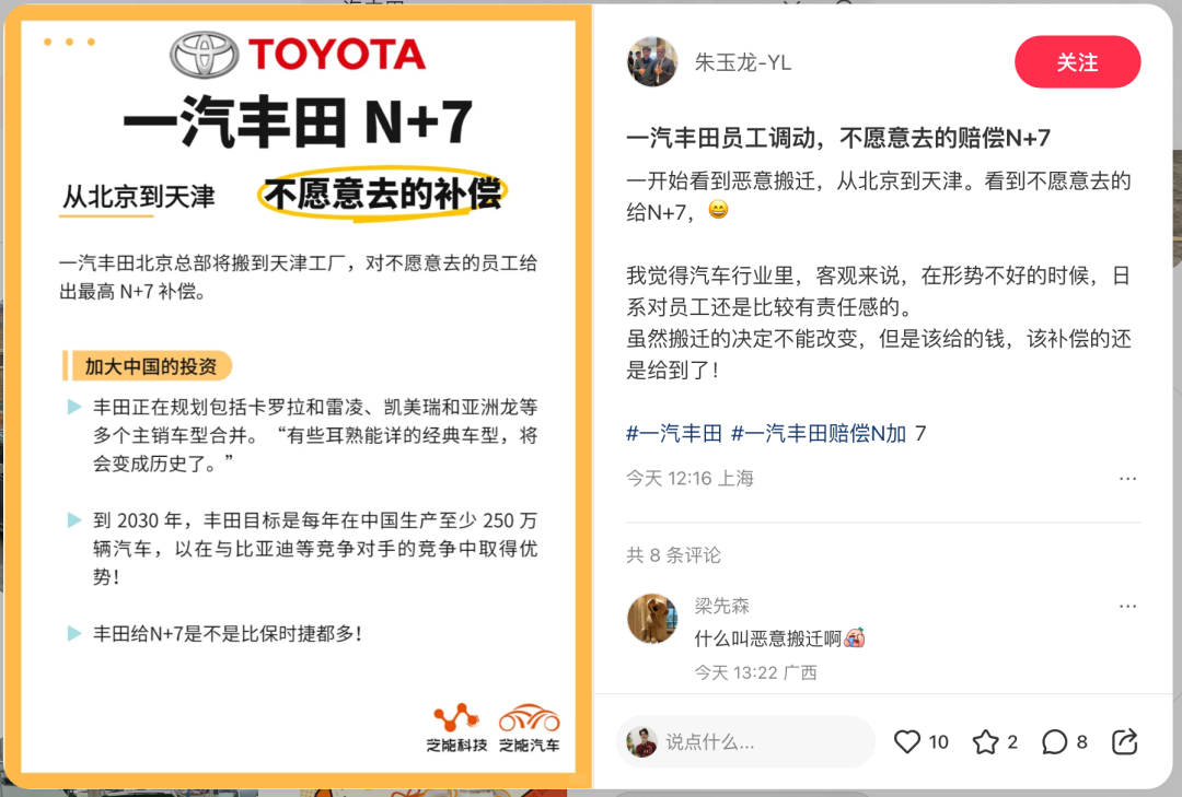 曝一汽豐田重大調(diào)整！多款車型合并